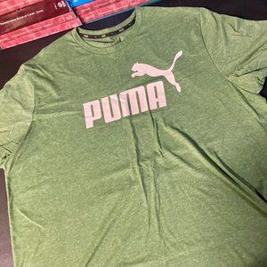 Puma Essentials Mens Logo Tee - Green - XXL